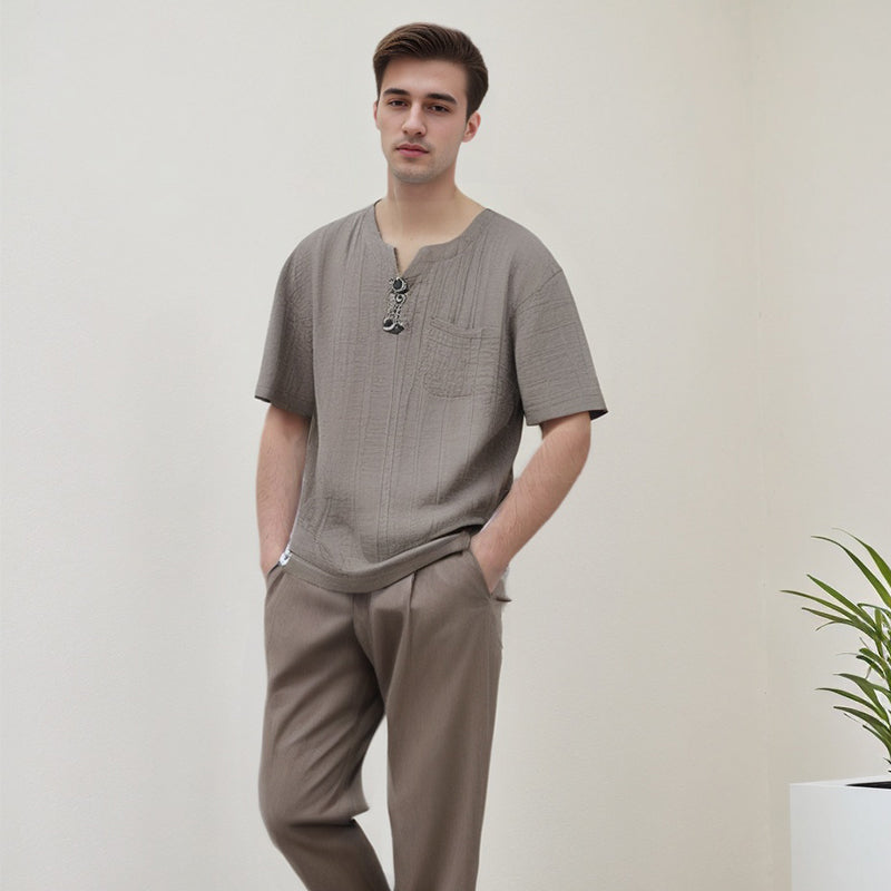 Men's T-shirt Short-Sleeved T-shirt Men's and Women's Loose