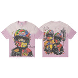 Vally men's short-sleeve t-shirt - washed, streetwear print, european & american style