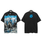 Godspeed men's short-sleeve t-shirt - washed print, hotfix rhinestone detail, streetwear style