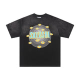Valley retro cotton t-shirt for men - direct-to-garment hip hop print