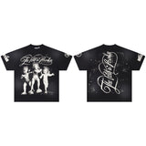 Hip-hop streetwear short sleeve tee - 100% cotton street print