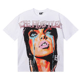 Life hustlers american hot diamond direct injection street hip hop printingpure cotton t-shirt g