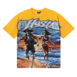 Life hustlers hot diamond printingpure cotton t-shirt
