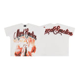 Mixed emotion men's t-shirt - short sleeve, hotfix rhinestone print, 100% cotton