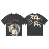 Men's t-shirt with rhinestone print, 100% cotton, american vintage style