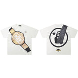 Hip-hop streetwear short sleeve tee - 100% cotton street print
