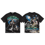 Men's t-shirt with rhinestone print, 100% cotton, american vintage style