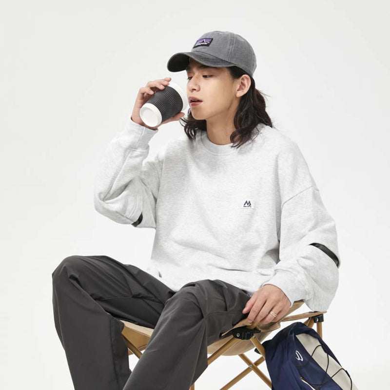 Unisex Sweatshirt Fall Sleeves Contrast Color Sweatshirt
