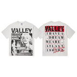Vally men's short-sleeve t-shirt - washed, streetwear print, european & american style
