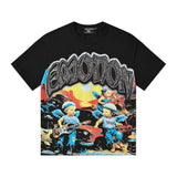 Men's t-shirt with rhinestone print, 100% cotton, american vintage style