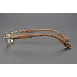 CHH Chrome Hearts Glasses Frameless Business Niche Square Glasses Frame Punching