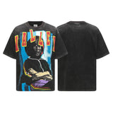 Valleyt-shirt men's american retro dark printing g pure cotton