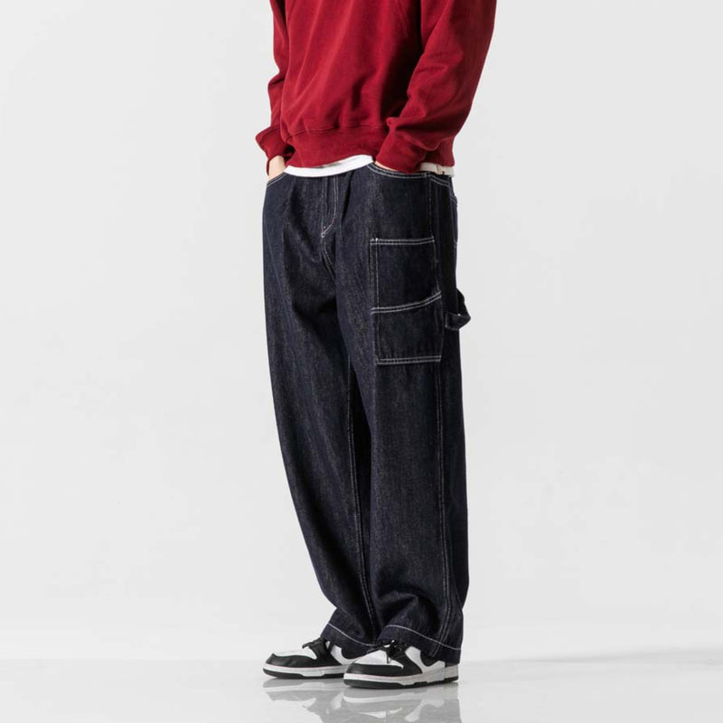 Unisex Pants Autumn Denim Trousers