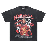 Hip-hop streetwear short sleeve tee - 100% cotton street print