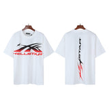 Men's short-sleeve t-shirt - washed print with hotfix rhinestones - 100% cotton - premium quality