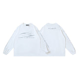 Men's long-sleeve t-shirt - washed cotton print - streetwear