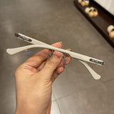 CHH Chrome Hearts Glasses Frame Frameless Round Perforated Myopia Glasses Frame Vintage