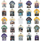 Men's youth t-shirt with rhinestone print, 100% cotton, american retro style
