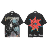Godspeed men's short-sleeve t-shirt - washed print, hotfix rhinestone detail, streetwear style