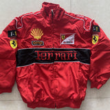 F1 Racing Suit F1 Racing Suit Preppy Style Retro Style Autumn and Winter Wear Coat Cotton-Padded Clothes Full Embroidery