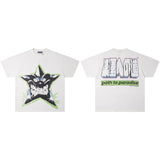 Hip-hop streetwear short sleeve tee - 100% cotton street print
