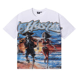 Life hustlers hot diamond printingpure cotton t-shirt