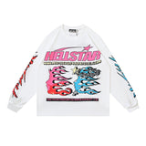 Men's long-sleeve t-shirt - washed cotton print - streetwear