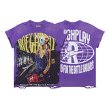 American rough play retro print 100% cotton t-shirt