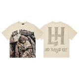 Life hustlere short-sleeved t-shirt men's pure cotton street printing fashion