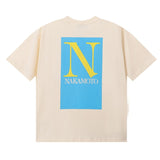 Satoshi letter print pure cotton t-shirt
