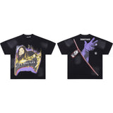 Hip-hop streetwear short sleeve tee - 100% cotton street print