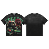 Vally men's short-sleeve t-shirt - washed, streetwear print, european & american style