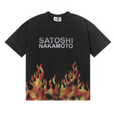 American style satoshi 100% cotton t-shirt with "g" letter print