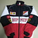 F1 Racing Suit F1 Racing Suit Preppy Style Retro Style Autumn and Winter Wear Coat Cotton-Padded Clothes Full Embroidery