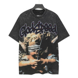 Godspeed men's short-sleeve t-shirt - washed print, hotfix rhinestone detail, streetwear style