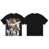 Men's t-shirt with rhinestone print, 100% cotton, american vintage style