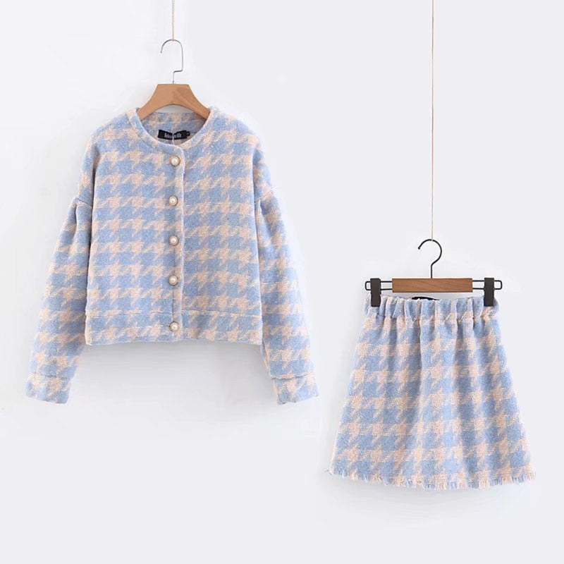 Women Skirt Autumn Woolen Coat Skirt Outfit