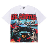 Life hustlers hot diamond hip hop printingpure cotton t-shirt g