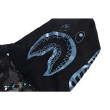 Bathing Ape Hoodie Starry Sky Sweater Black and White Starry Sky Blue Shark Hat Printed Casual Hooded Sweater