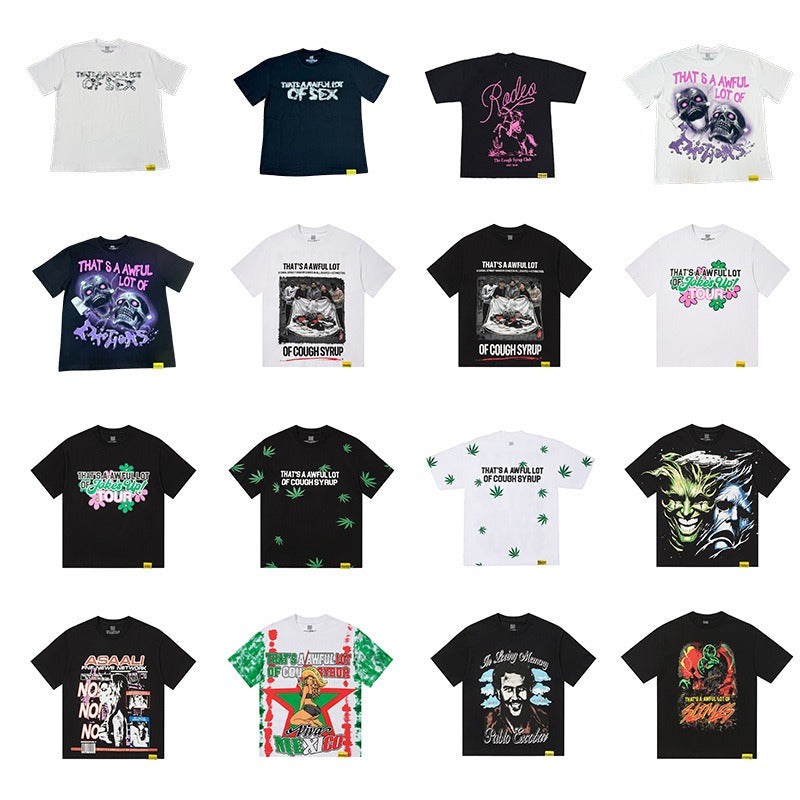 That. sa awful lot of cough syrupt short sleeve hip hop printingg pure cotton