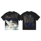 Men's t-shirt with rhinestone print, 100% cotton, american vintage style