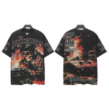 Godspeed men's short-sleeve t-shirt - washed print, hotfix rhinestone detail, streetwear style