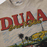 Washed and distressed printed valley vintage cotton t-shirt
