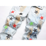 Amiri Jeans Stars Ripped Stretch Jeans