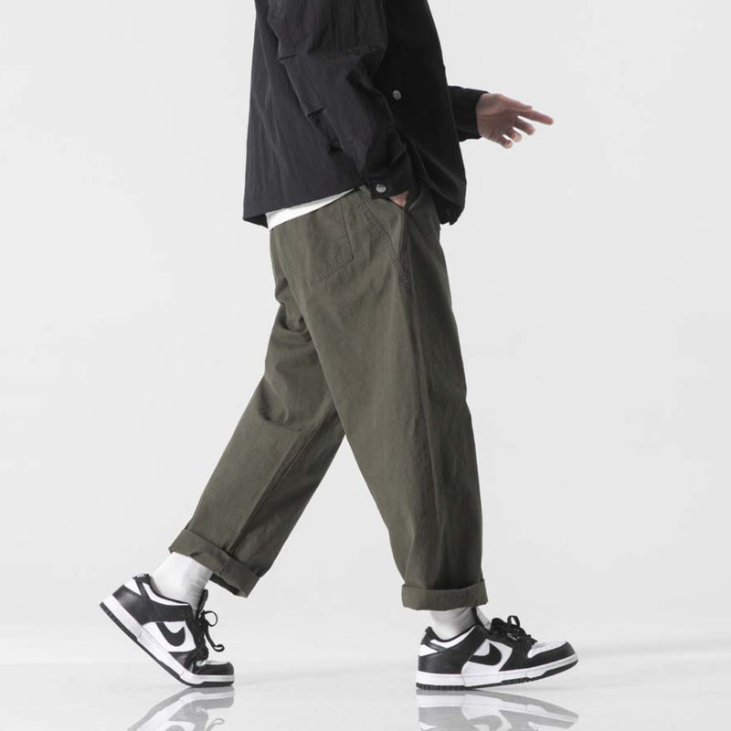 Unisex Pants Fall Weight Washed Trousers