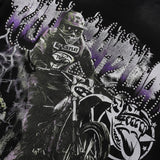 Rough play hot diamond direct spray printing pure cotton t-shirt