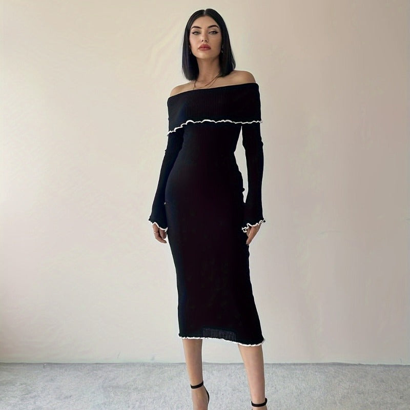 Women Dresses Dress Sexy Flare Sleeve Backless Dress