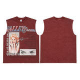 Vally men's short-sleeve t-shirt - washed, streetwear print, european & american style