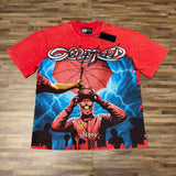 Godspeed men's short-sleeve t-shirt - washed print, hotfix rhinestone detail, streetwear style