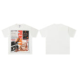 Valley t-shirt men's short-sleeved street printing hot diamond washed cotton